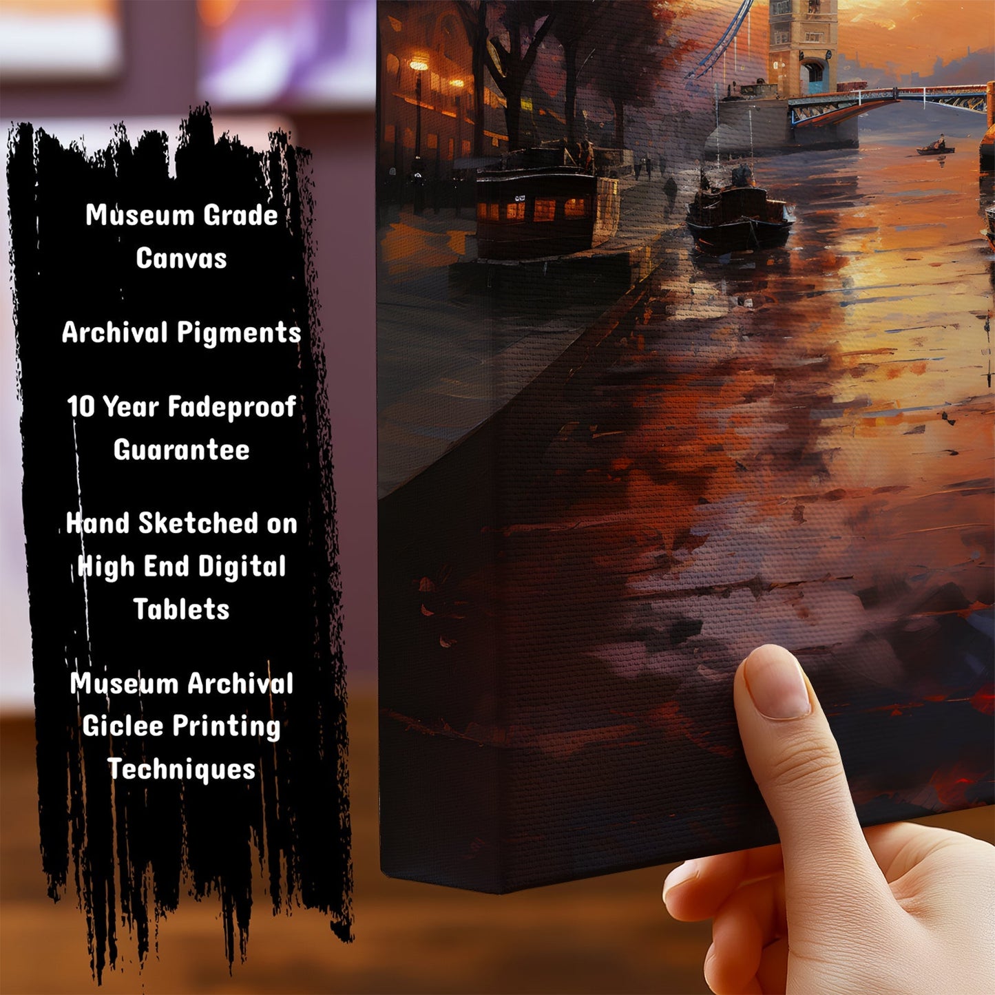 Information about Vintage London Canvas Art Print