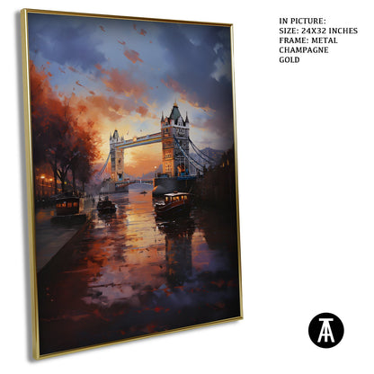 Artwork in Metal Champagne Gold Frame