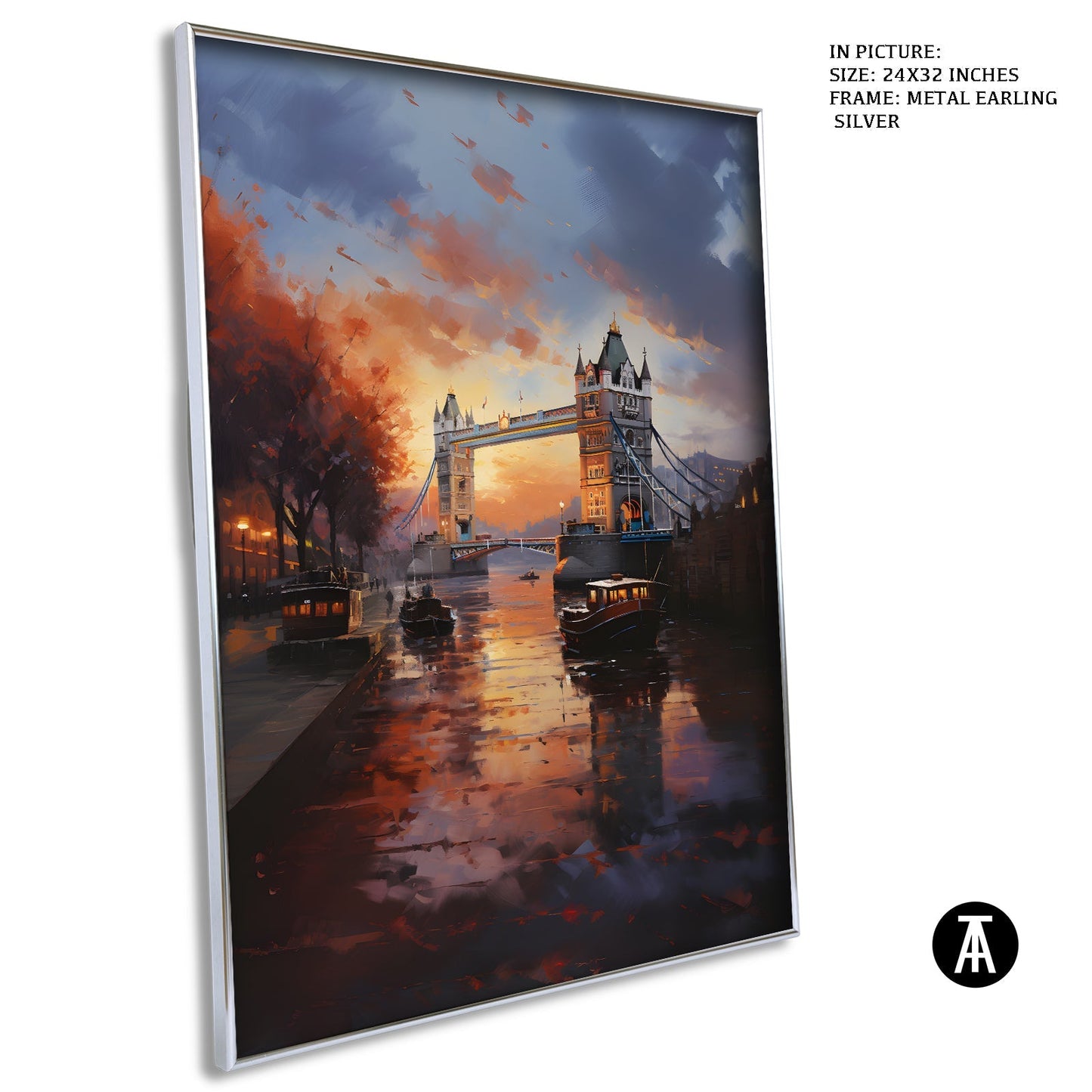 Artwork in Metal Earling Silver Frame