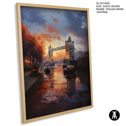 Artwork in Natural Wood Frame