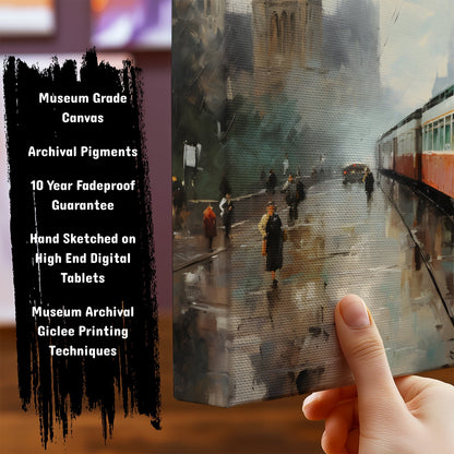 Information about Vintage London Canvas Art Print