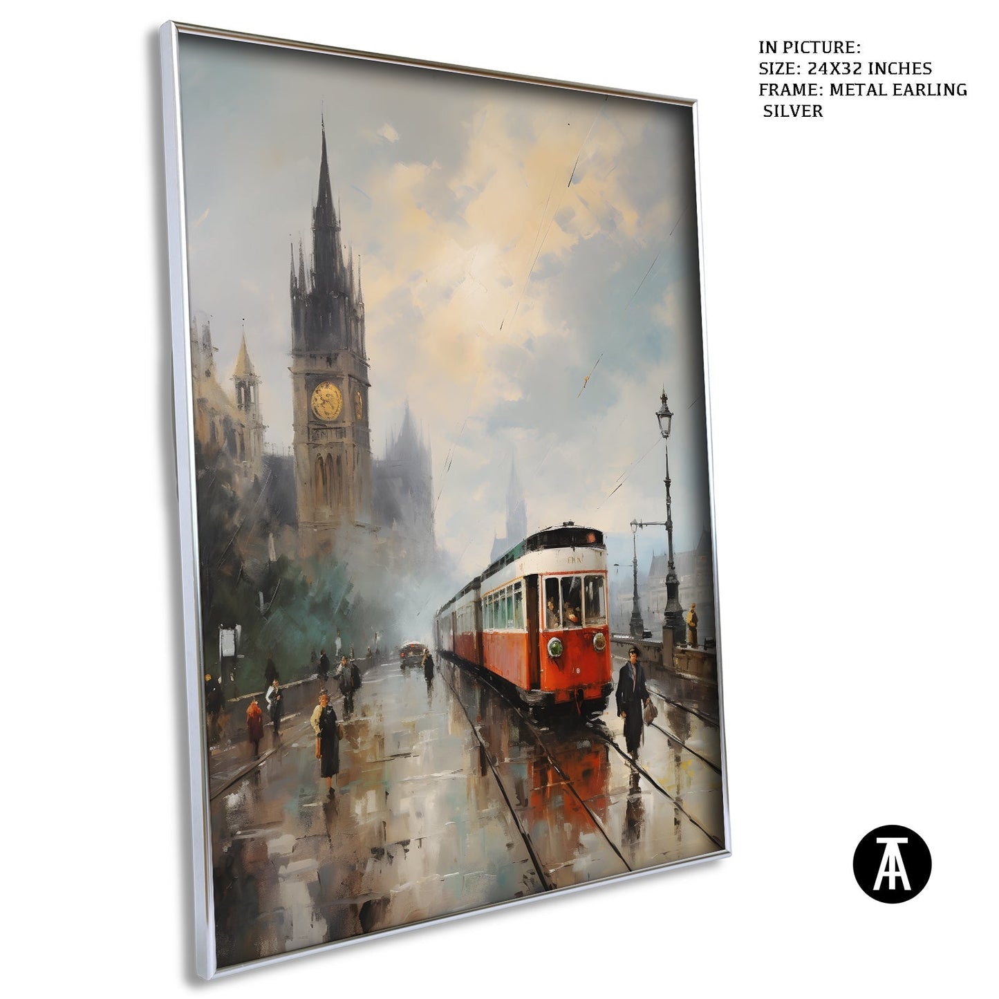Artwork in Metal Earling Silver Frame
