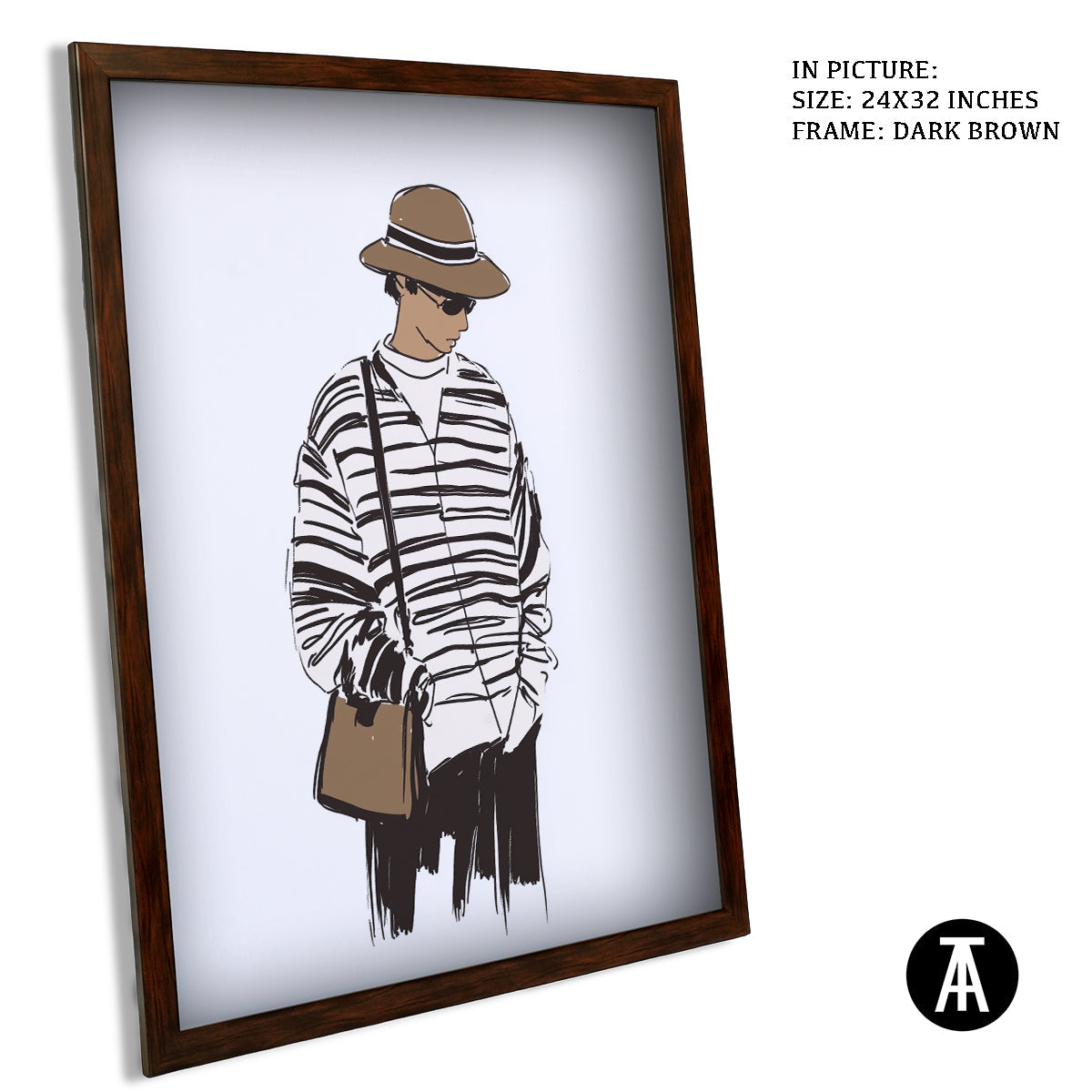 Artwork in Metal Champagne Gold Frame
