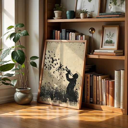 Cafe Art Painting in a Lifestyle Setting