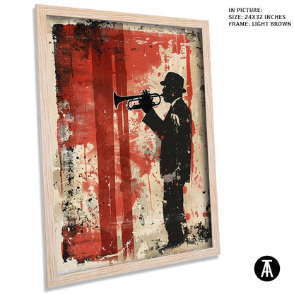 Artwork in Dark Brown Frame