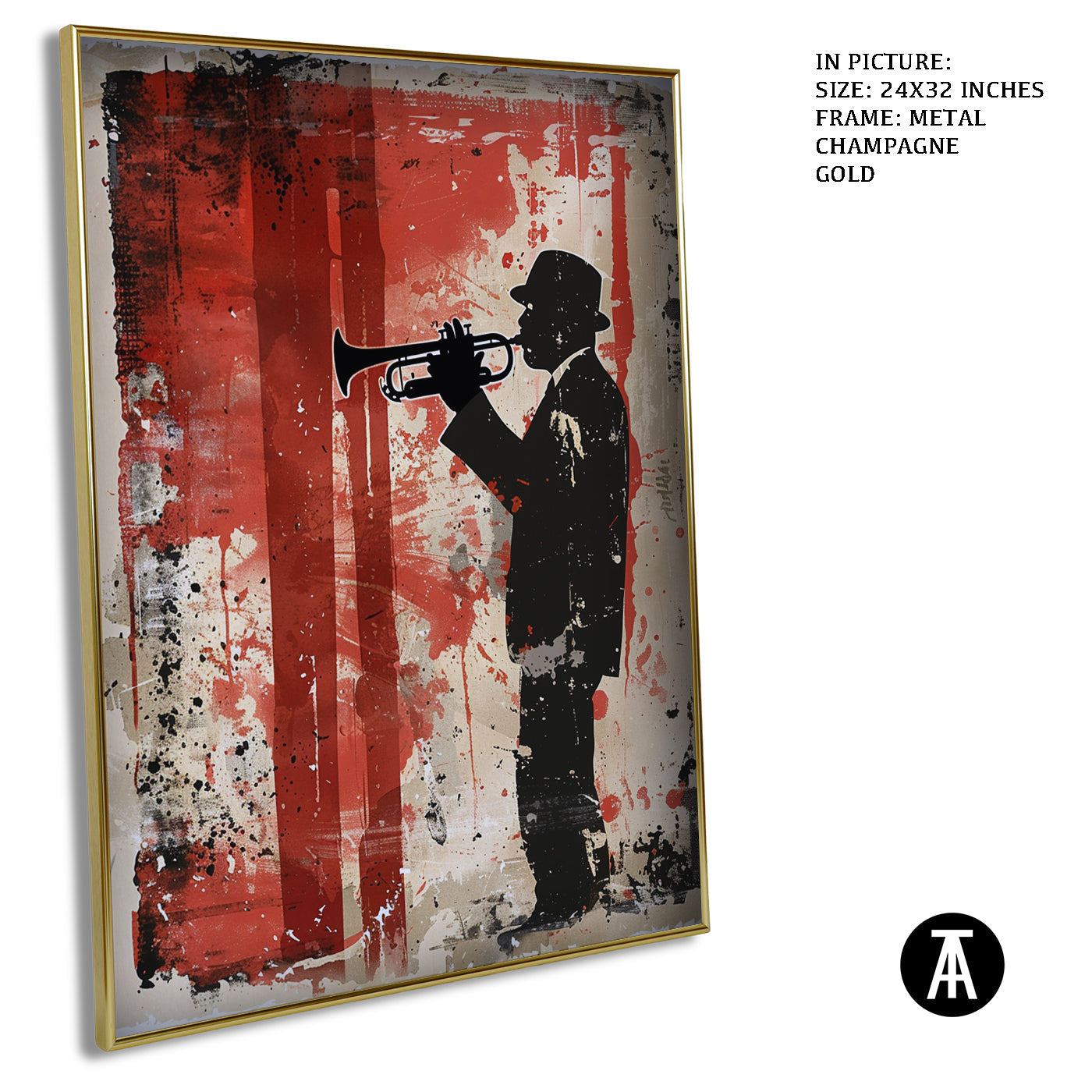 Artwork in Light Brown Frame