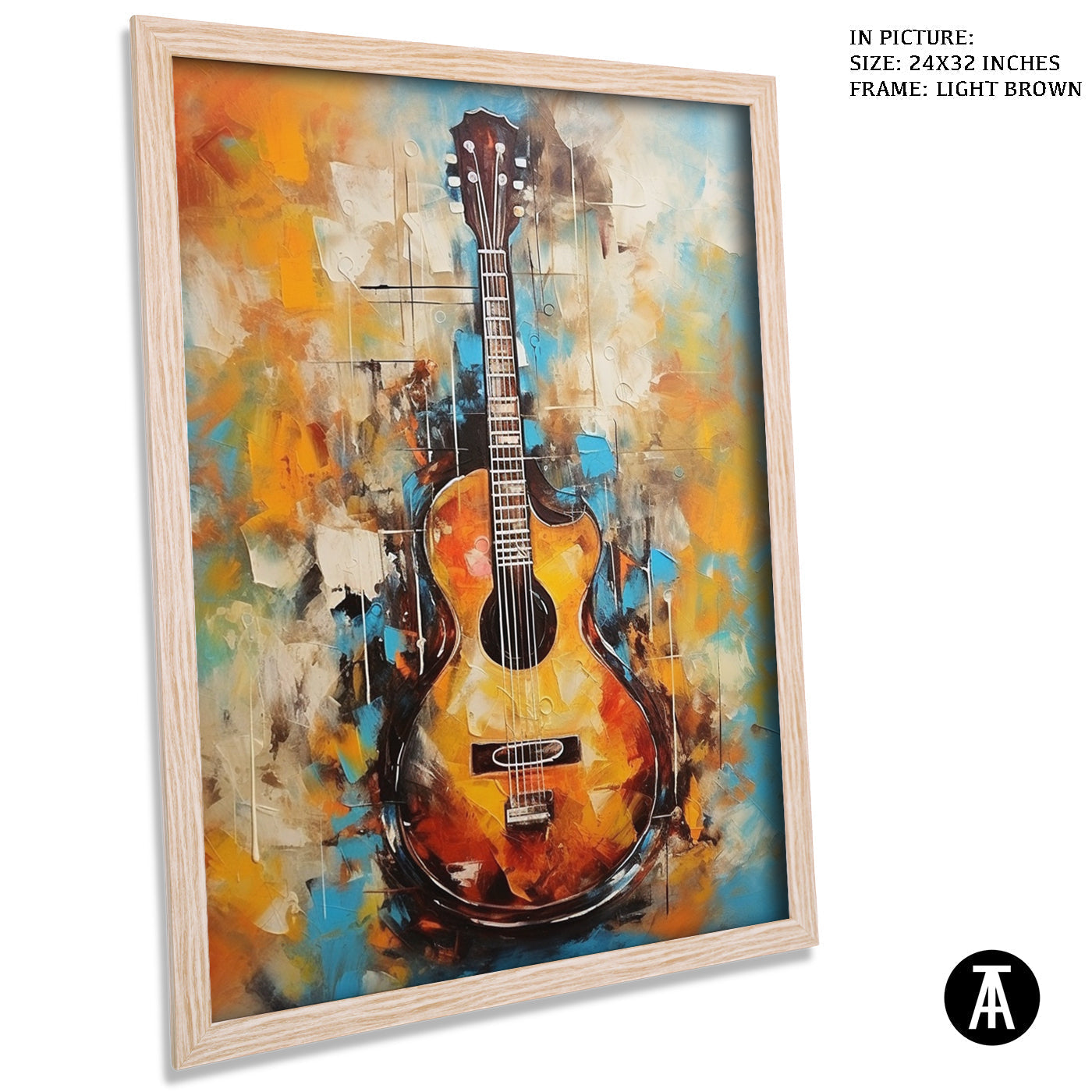 Artwork in Dark Brown Frame