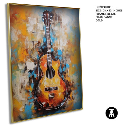 Artwork in Light Brown Frame