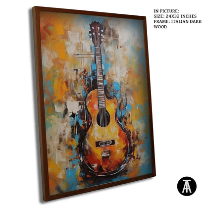 Artwork in Dark Wood Frame