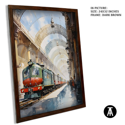 Artwork in Dark Brown Frame
