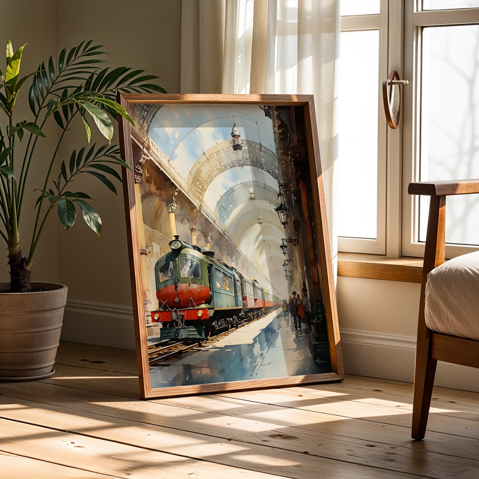 Vintage London Painting in a Lifestyle Setting