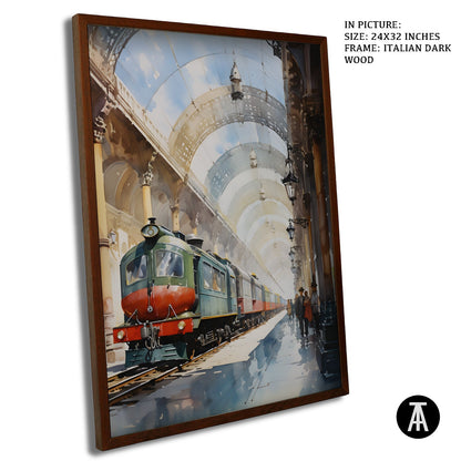 Artwork in Dark Wood Frame