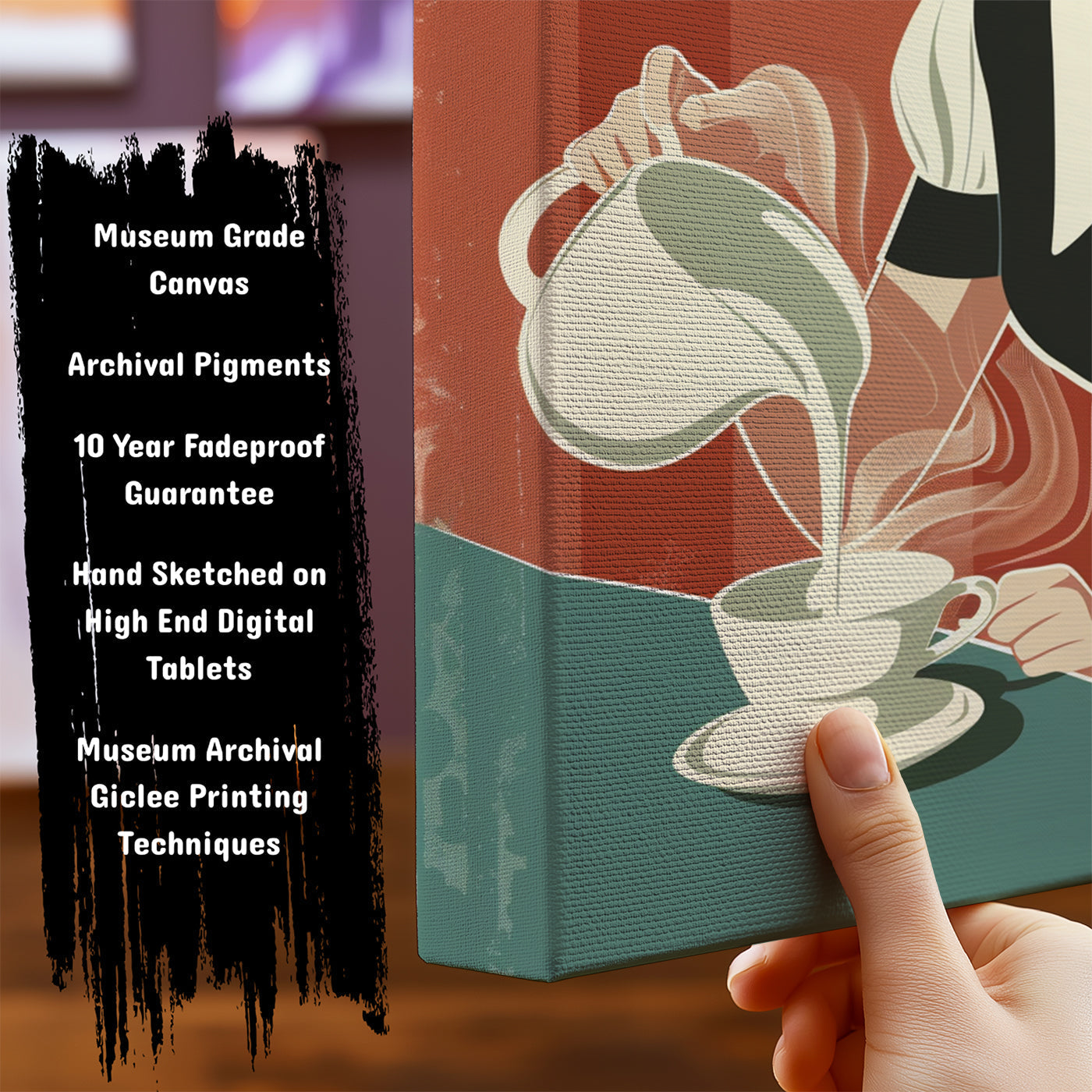 Information about Vintage Cafe Art Print
