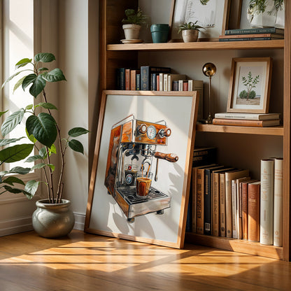 Cafe Art Painting in a Lifestyle Setting