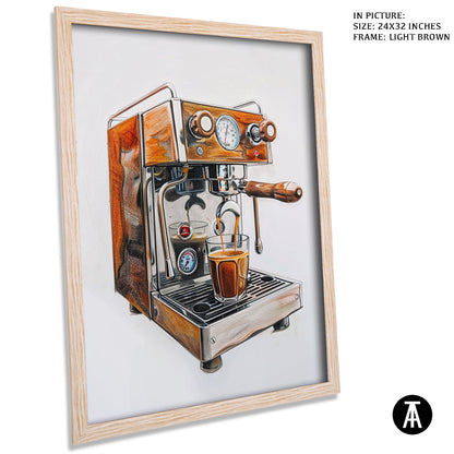 Artwork in Dark Brown Frame