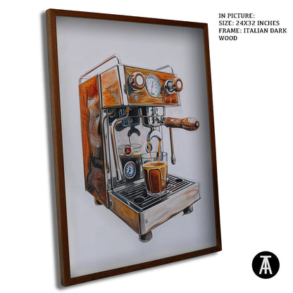 Artwork in Dark Wood Frame