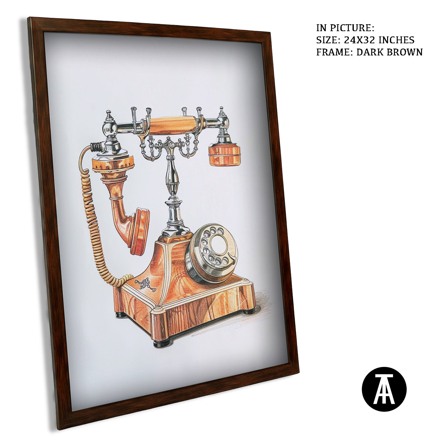 Artwork in Metal Champagne Gold Frame