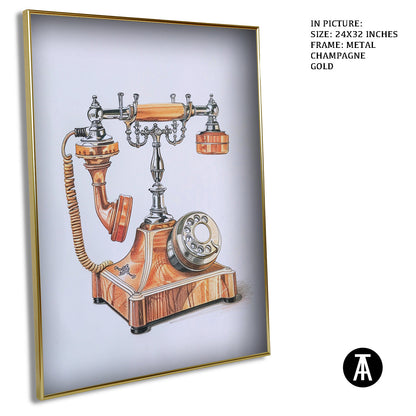 Artwork in Light Brown Frame