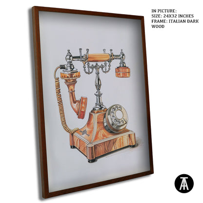 Artwork in Dark Wood Frame