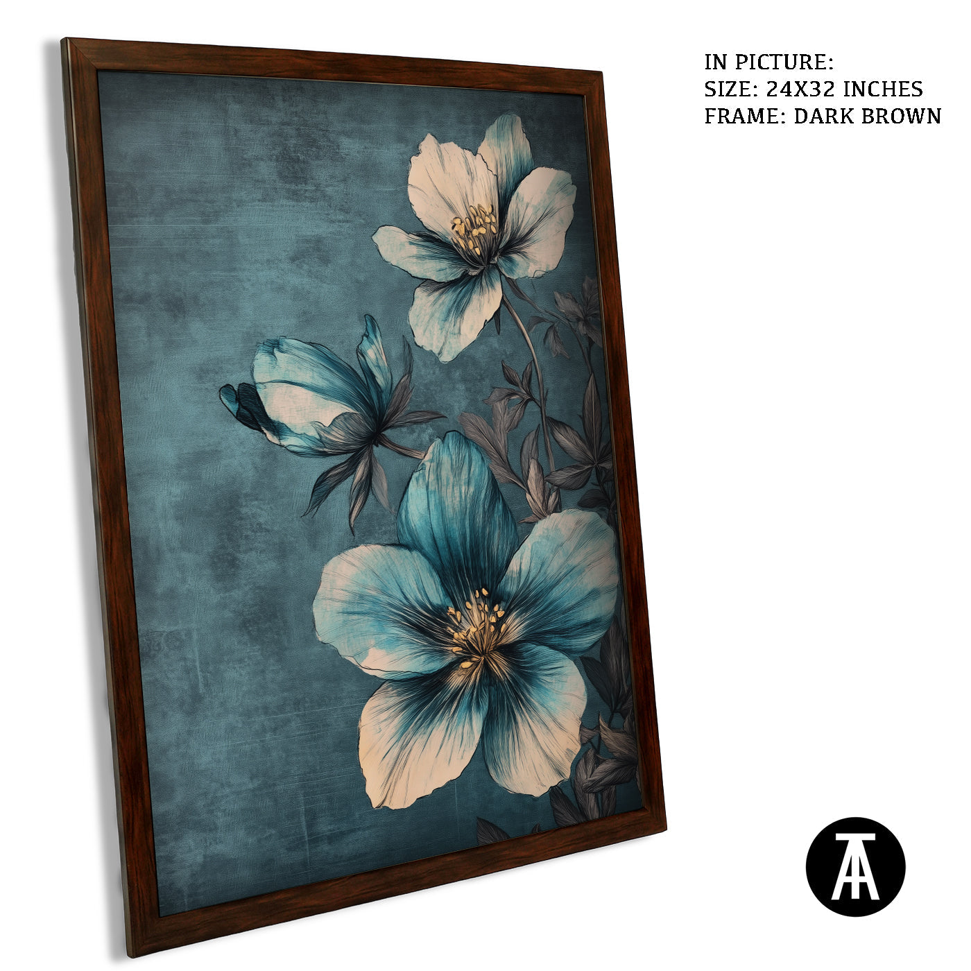 Artwork in Metal Champagne Gold Frame