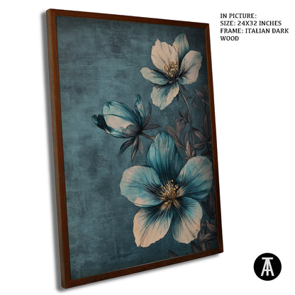 Artwork in Dark Wood Frame