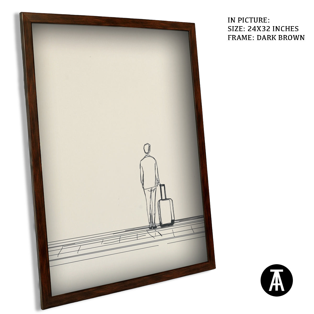 Artwork in Metal Champagne Gold Frame