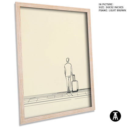 Artwork in Dark Brown Frame