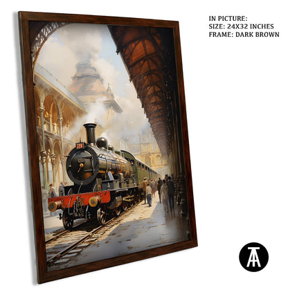 Artwork in Dark Brown Frame