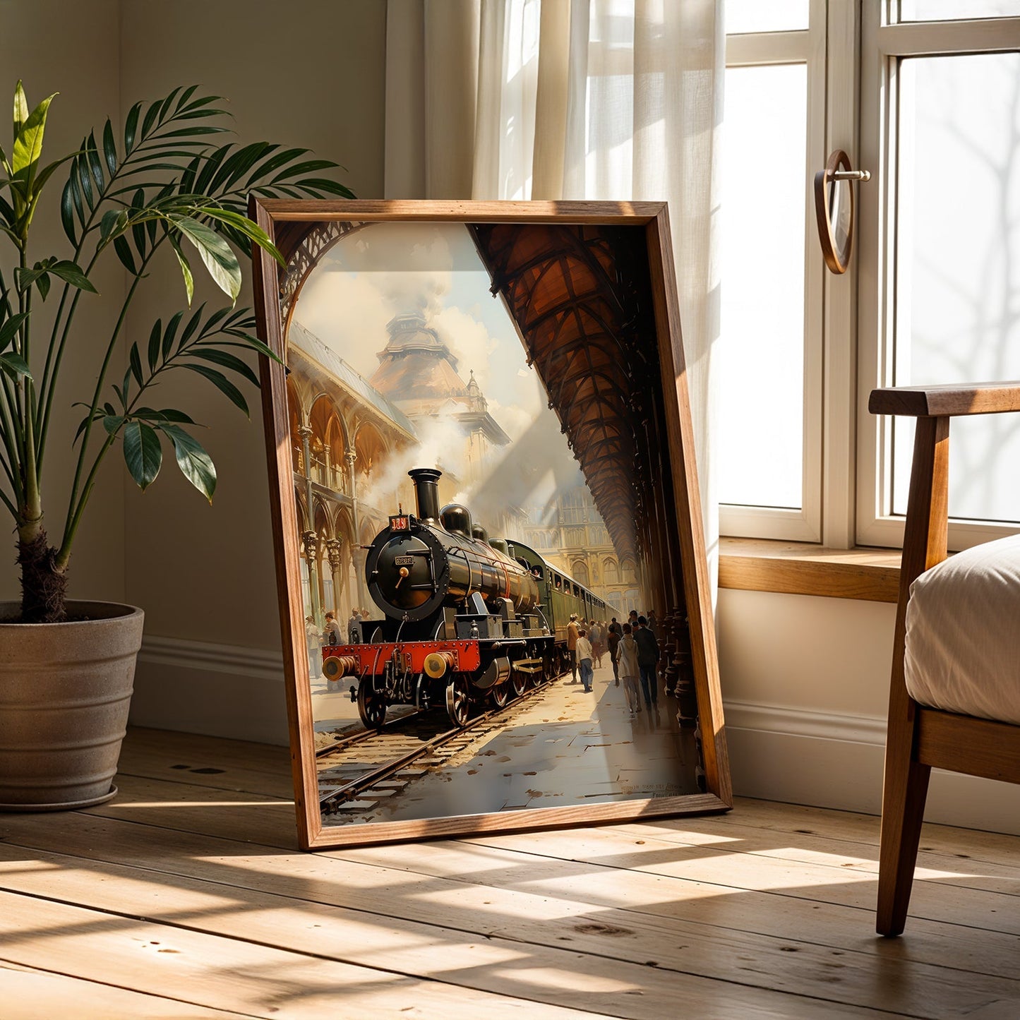 Vintage London Painting in a Lifestyle Setting