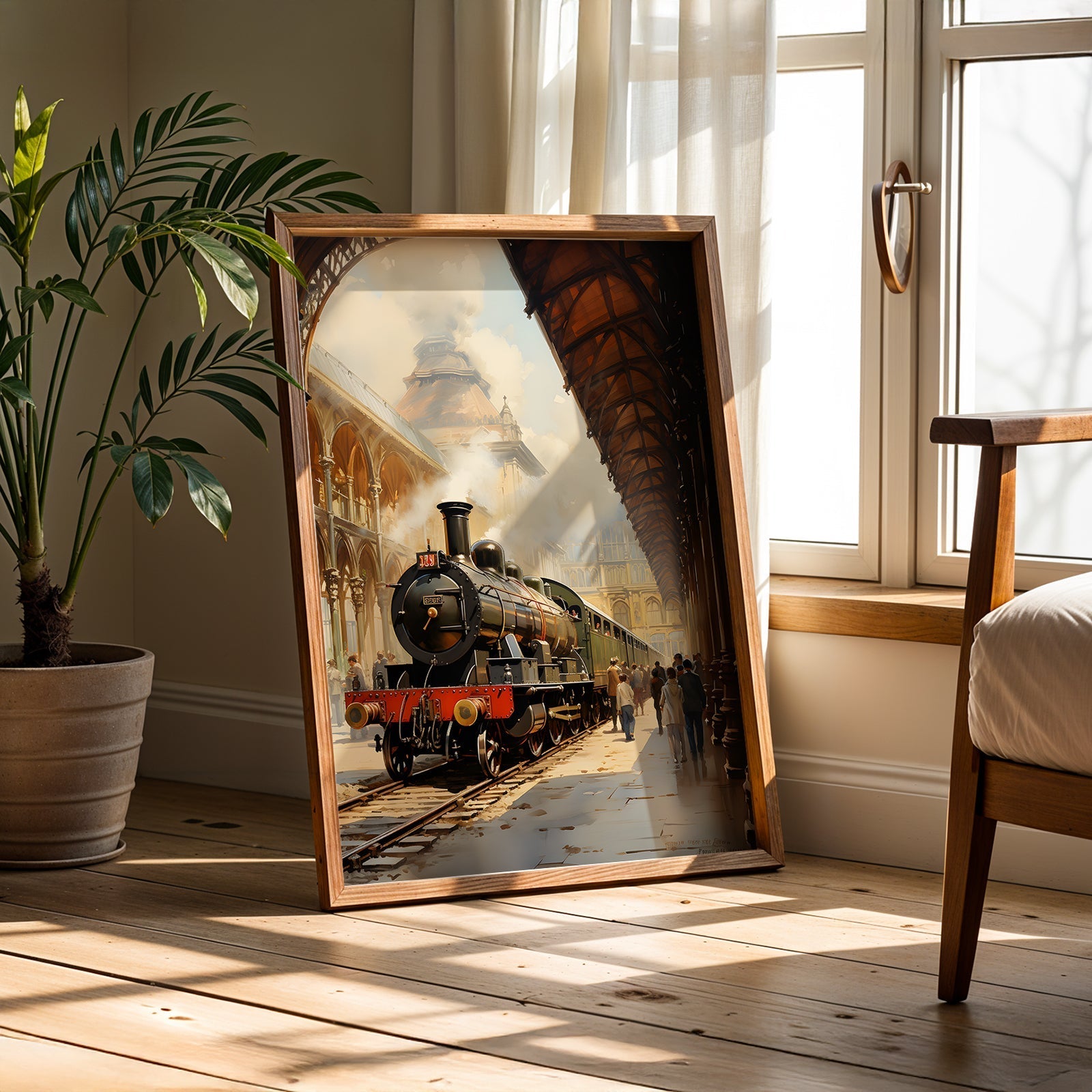Vintage London Painting in a Lifestyle Setting