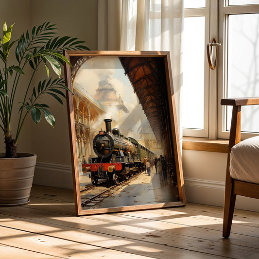 Vintage London Painting in a Lifestyle Setting