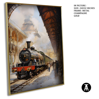 Artwork in Metal Champagne Gold Frame