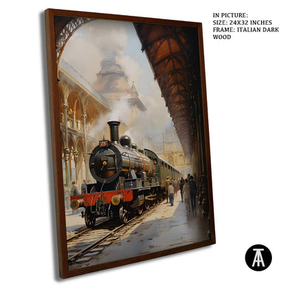 Artwork in Dark Wood Frame