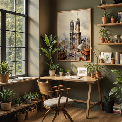 Vintage London Artwork in a Lifestyle Setting