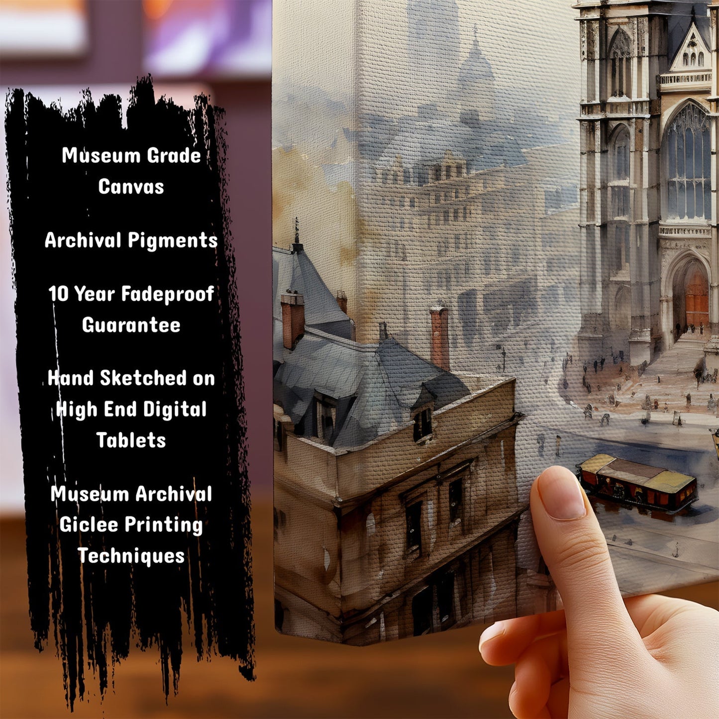 Information about Vintage London Canvas Art Print