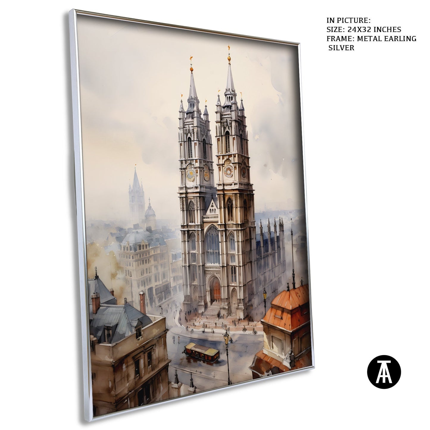 Artwork in Metal Earling Silver Frame