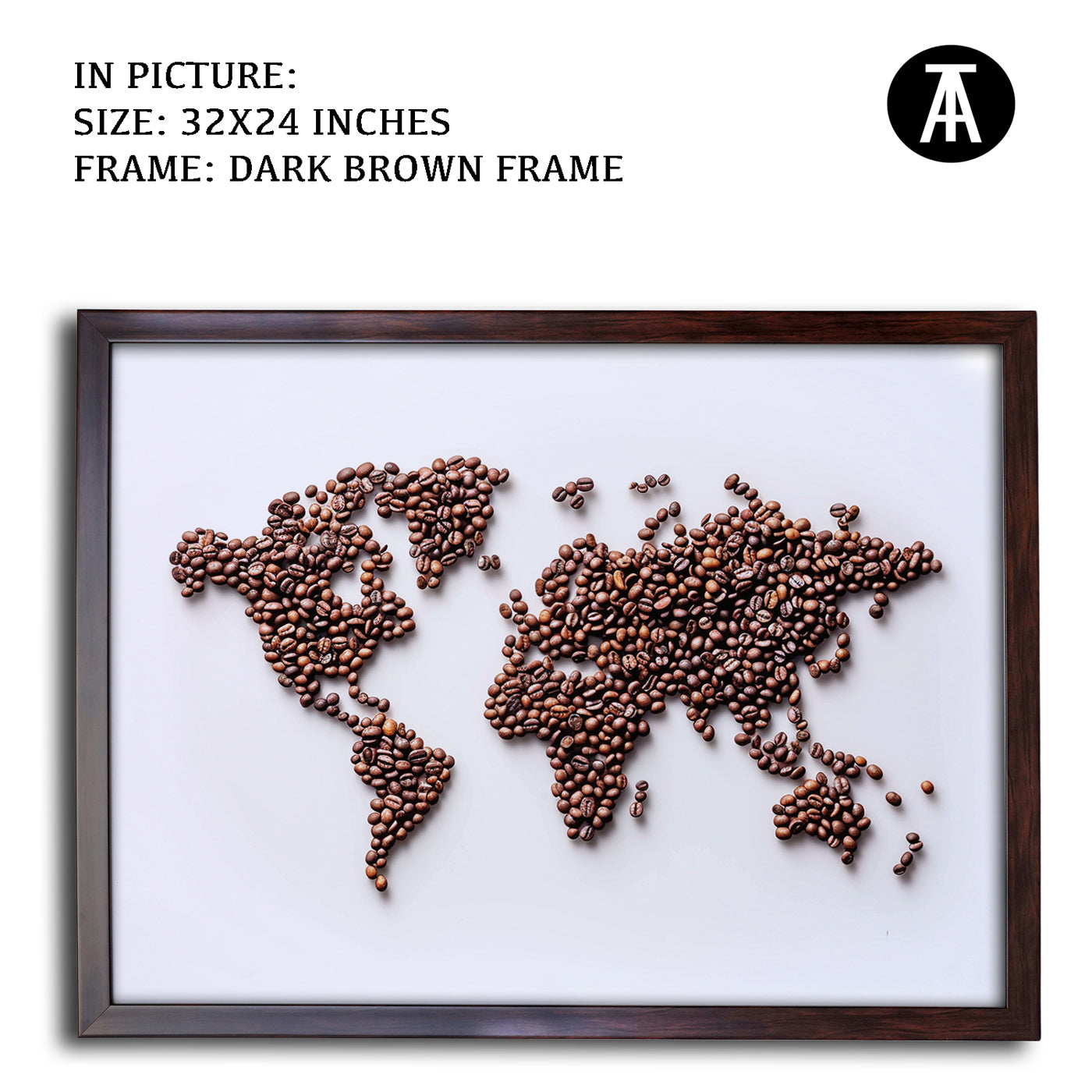 Artwork in Metal Champagne Gold Frame