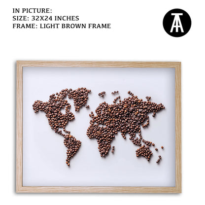 Artwork in Dark Brown Frame