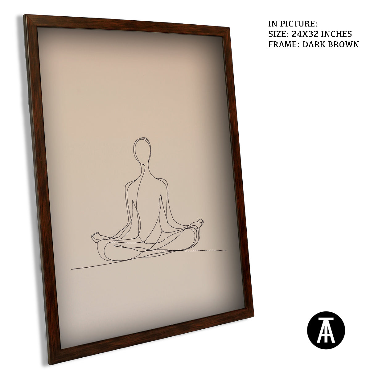 Artwork in Metal Champagne Gold Frame