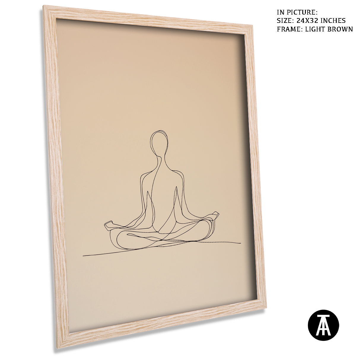 Artwork in Dark Brown Frame