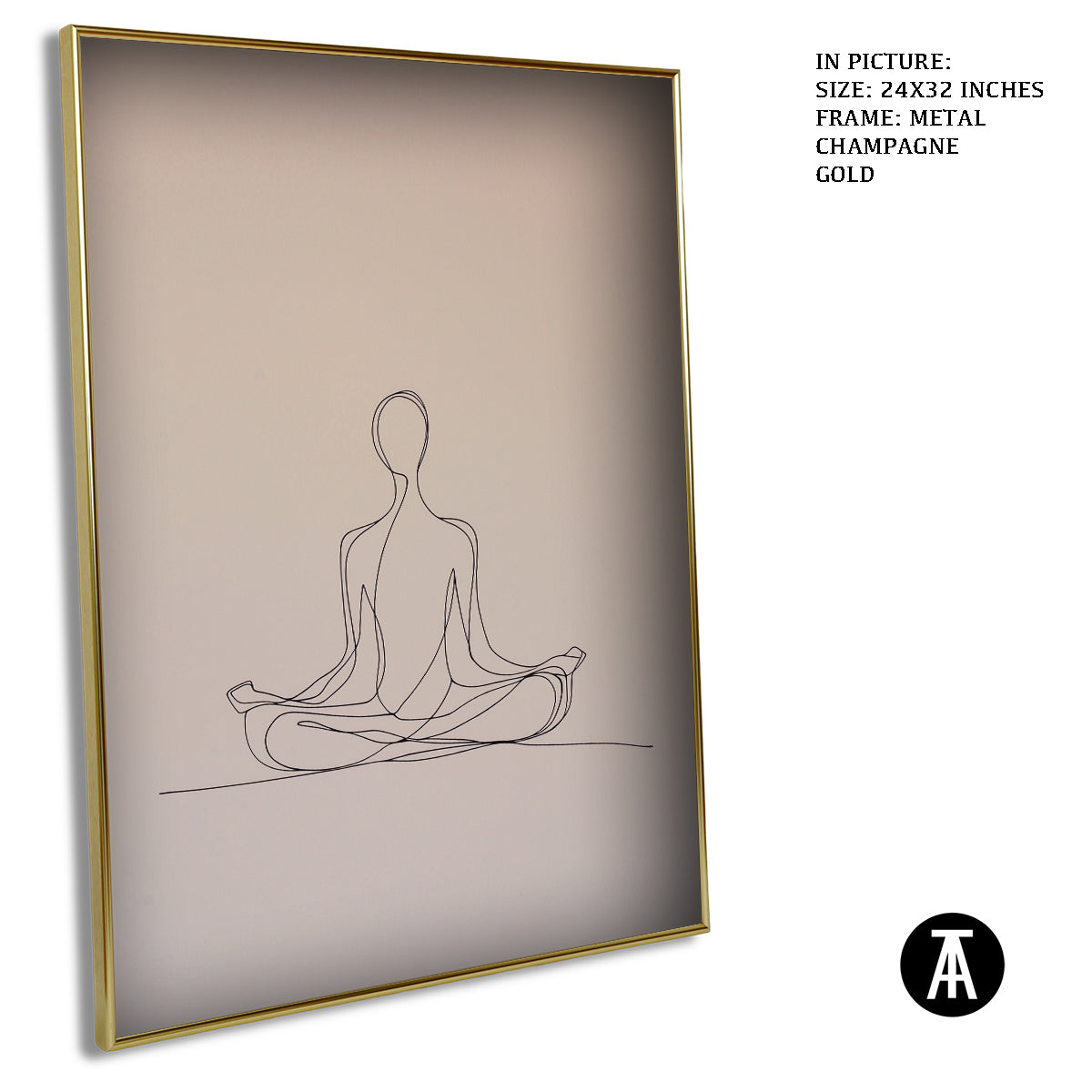 Artwork in Light Brown Frame