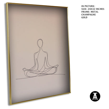 Artwork in Light Brown Frame
