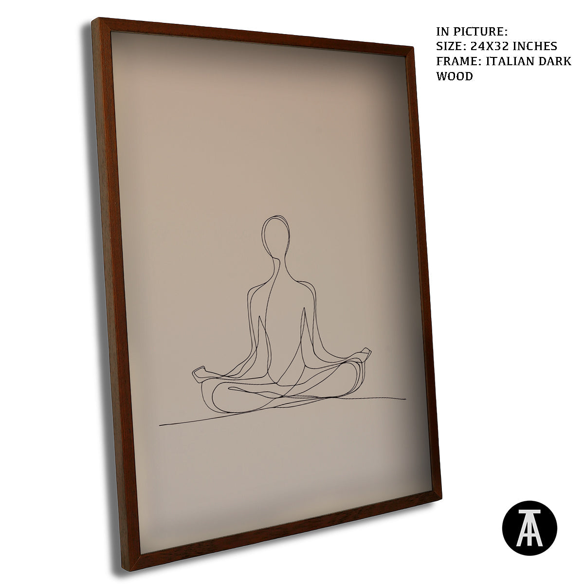 Artwork in Dark Wood Frame