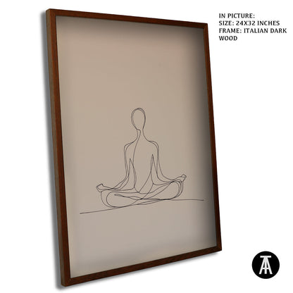 Artwork in Dark Wood Frame